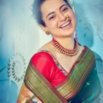 Kangana Ranaut Flaunts Maharashtrian Jewellery in Mumbai