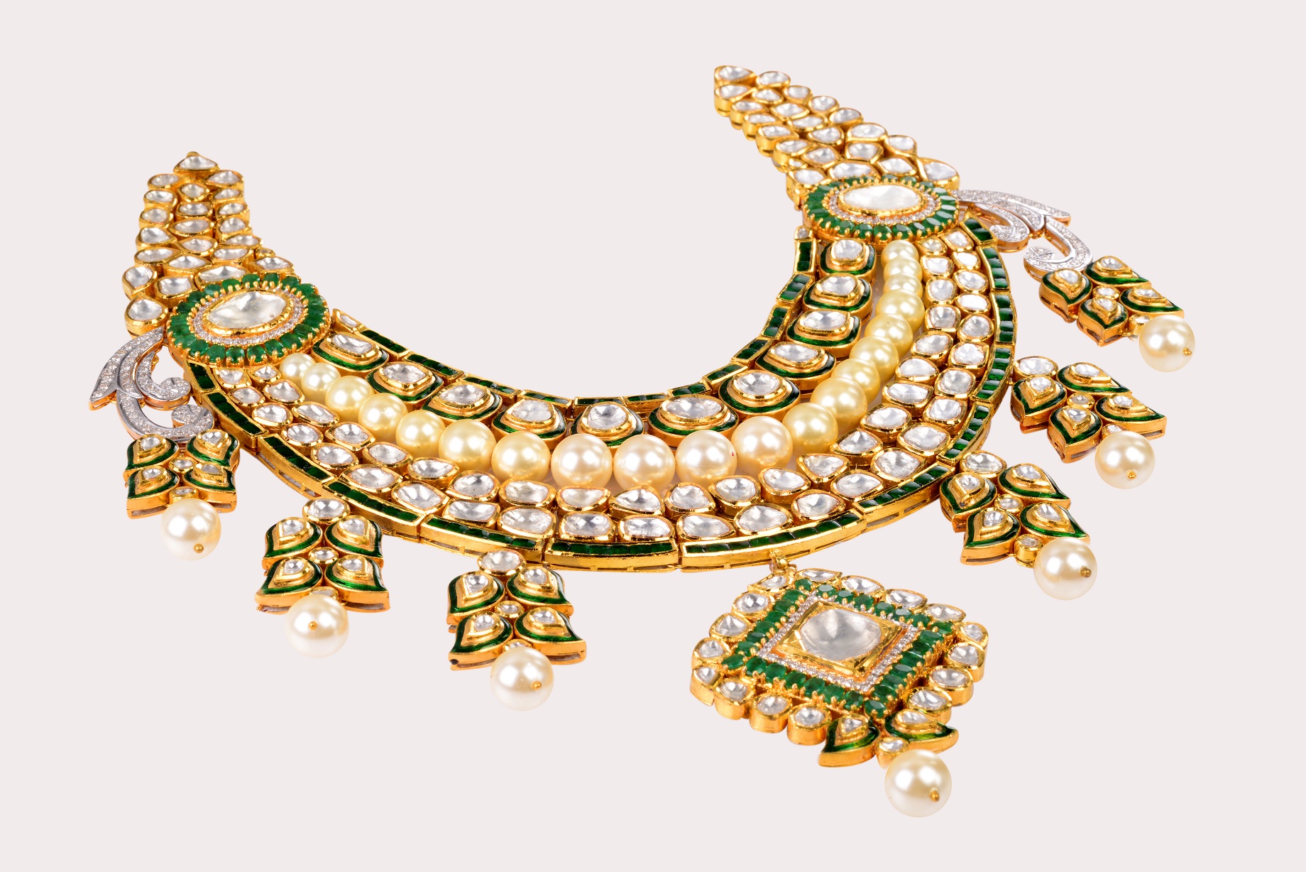 Polki necklace by SLG Jewellers, New Delhi