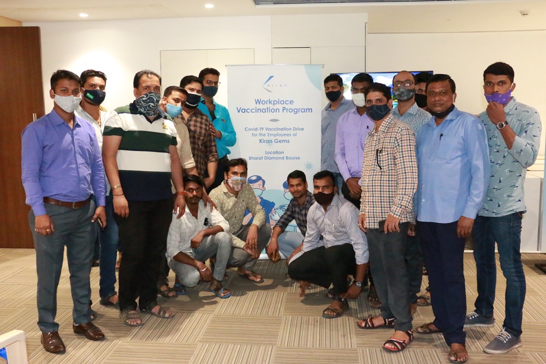 Kiran Gems Participates in the Vaccination Drive conducted by the Bharat Diamond Bourse 